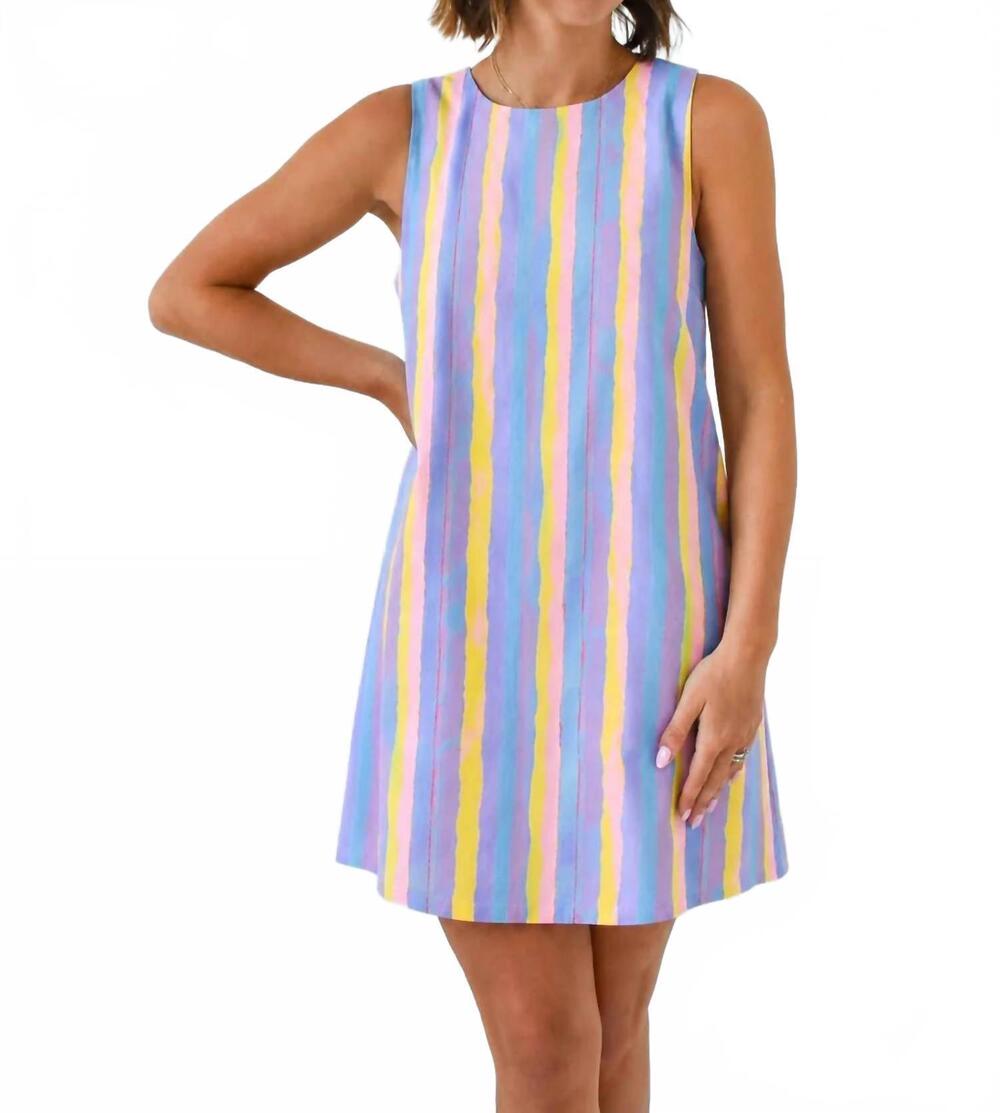 NEW SUGARLIPS dillary striped shift mini dress in multi